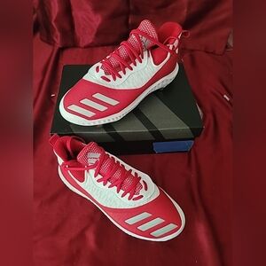 Adidas Icon 7 Metal Baseball Cleats Red White 753001 Mens Size 10.5New